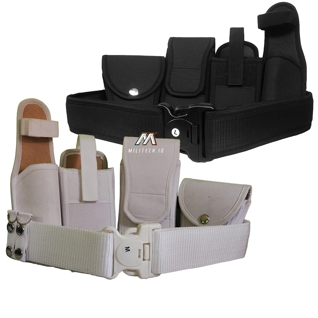 Kopel Set Polos Pdl Tactical Hitam Putih