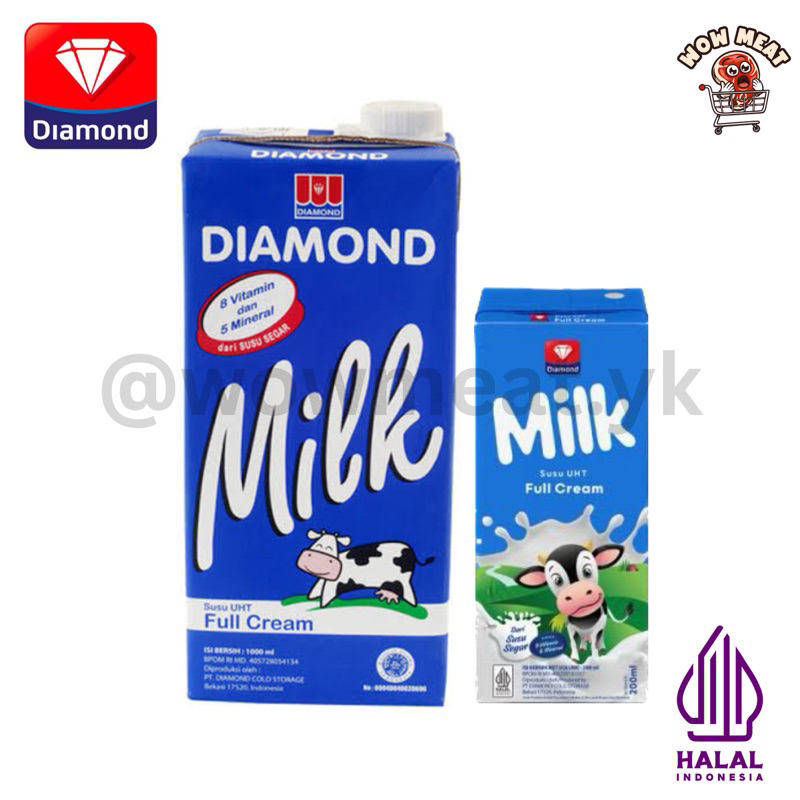 

Diamond Susu UHT Full Cream 1 Liter dan 200 Ml