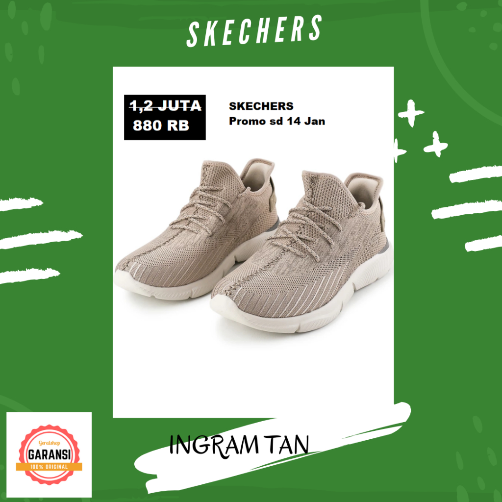 Sepatu skechers pria 100% original seri INGRAM