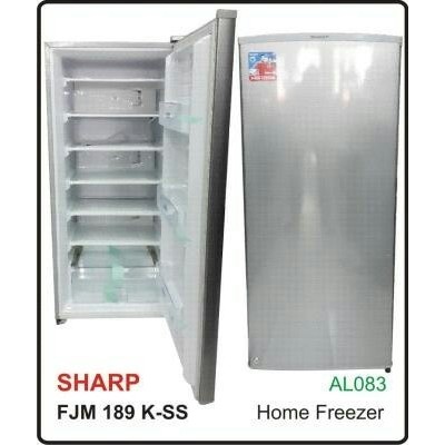Freezer Sharp FJ-M186N-SS Kulkas 1 Pintu Lemari Es 6 Rak Silver Garansi Resmi FJ-M 189 N-SS