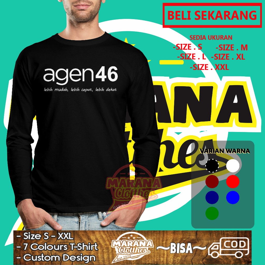 Kao Agen 46 Agen BNI 46 Logo Lengan Panjang Baju Perusahaan
