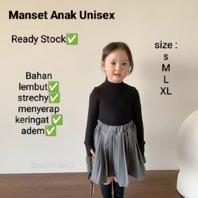 Baju Manset Anak Perempuan | Manset Anak Usia 1-11 tahun | Kaos Anak