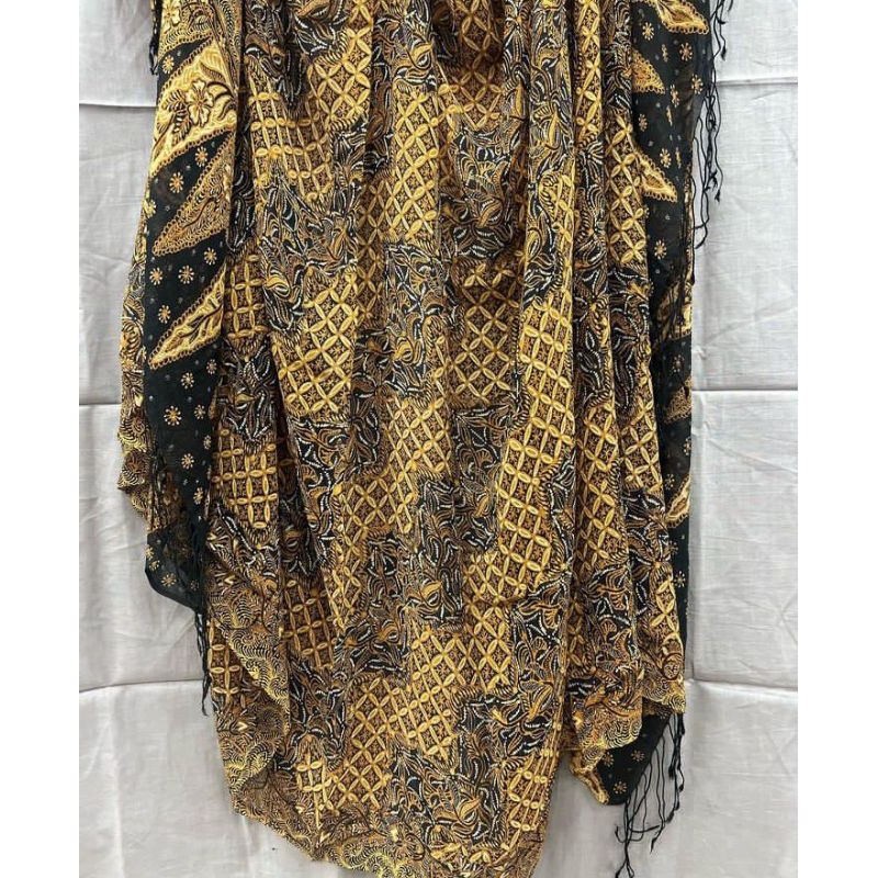 Scarf/Selendang Sutra Paris Batik Tulis ( Super Premium Original)
