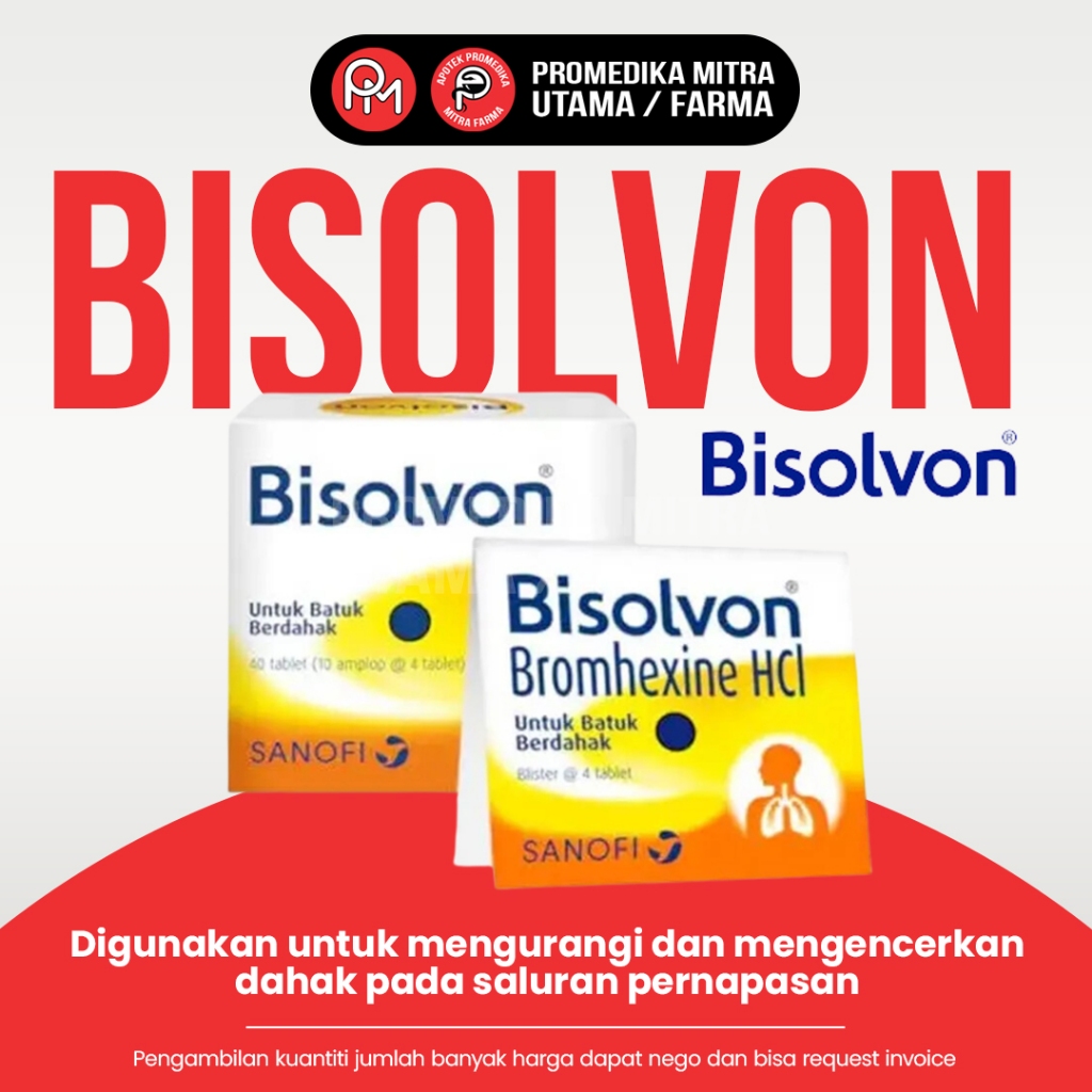 Bisolvon 8mg 10's Tablet / Strip / Obat Batuk Berdahak