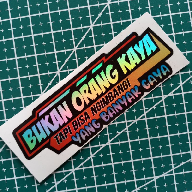 

Stiker bukan orang kaya / sticker hologram / viral murah / bisa ditempel di motor