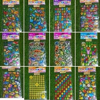 

Sticker Stiker Timbul Dino Huruf Kendaraan Pesawat Sayuran Ikan Smile