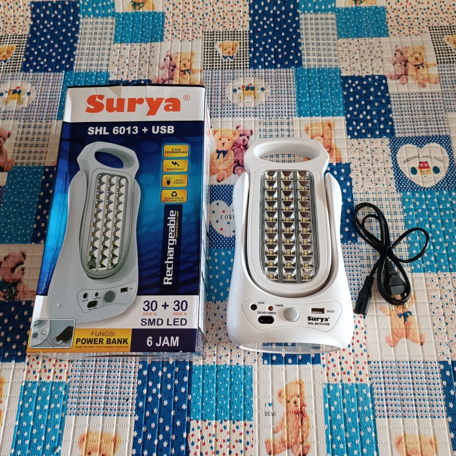 Lampu Emergency Surya USB Charger Darurat 60 SMD LED SHL 6013 SHL6013