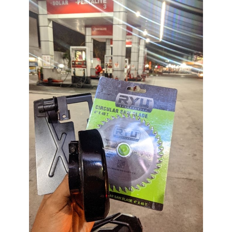 Dudukan Gerinda + Mata Gergaji kayu (PAKET)