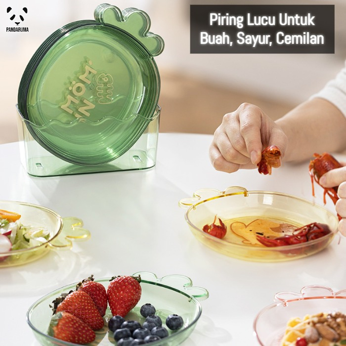 Piring Buah Lucu / Isi 3 Pcs Piring Makan Anak Unik Piring Saji Snack Kue Cake