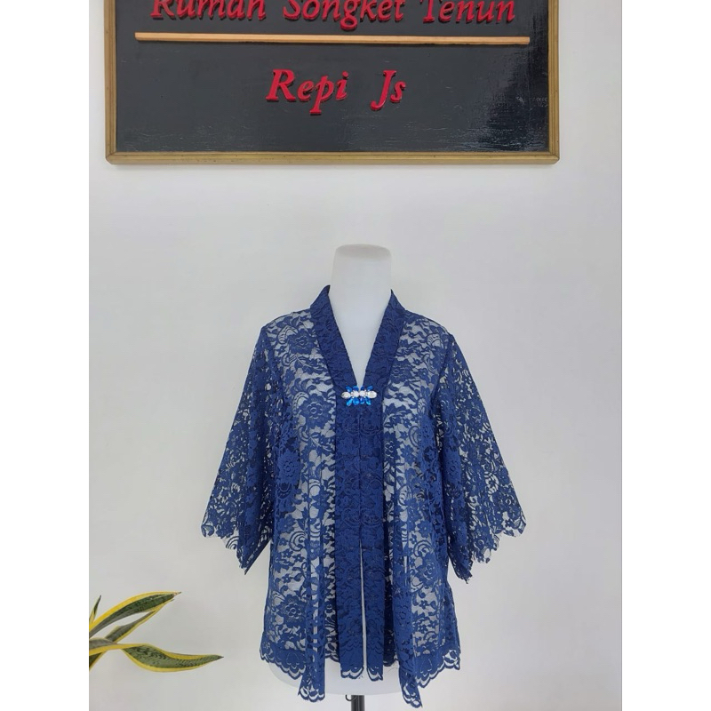 Kebaya Kartini Pendek Biru Navy