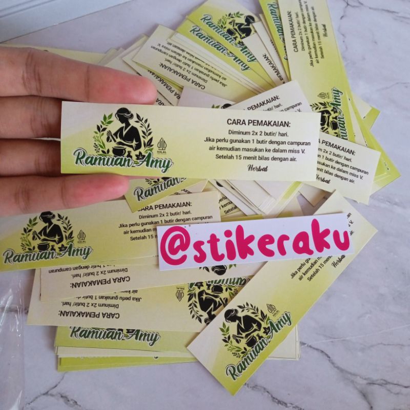 

( Isi ±25 pcs) Cetak Stiker Kemasan Jamu Stiker Jamu Free Desain