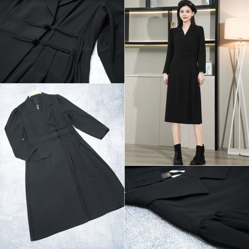 OUTER WANITA LONG BLAZER KOREA BAHAN SIFON PREMIUM