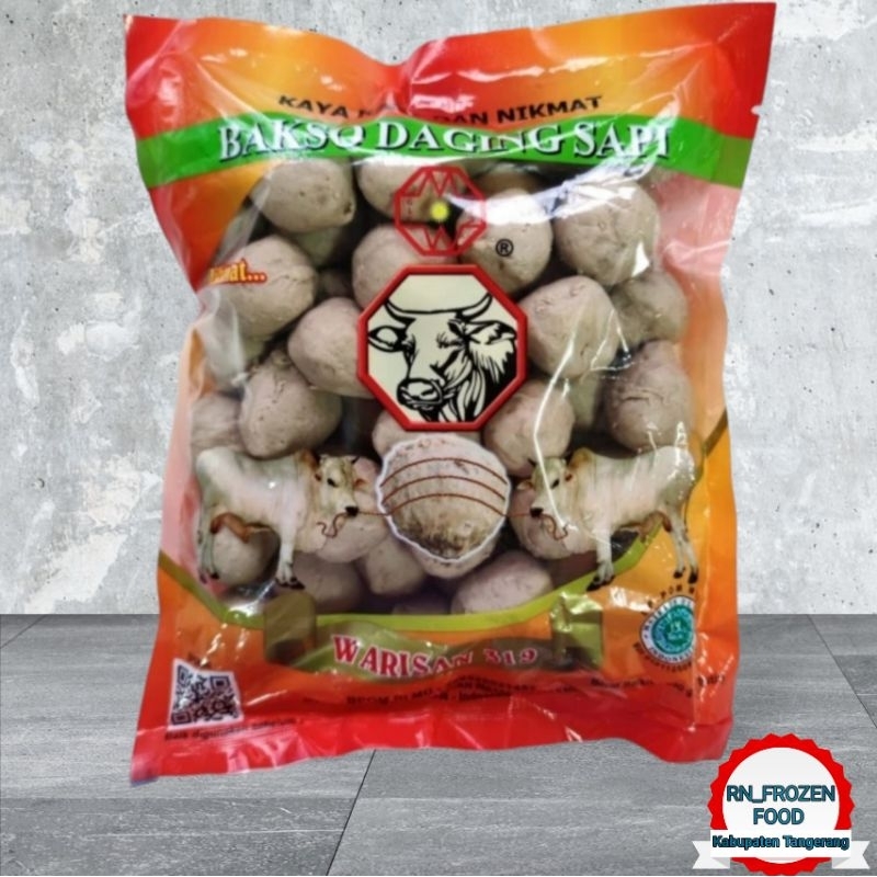 

WARISAN 319 Bakso Sapi Urat Isi 50's Kemasan 500gr