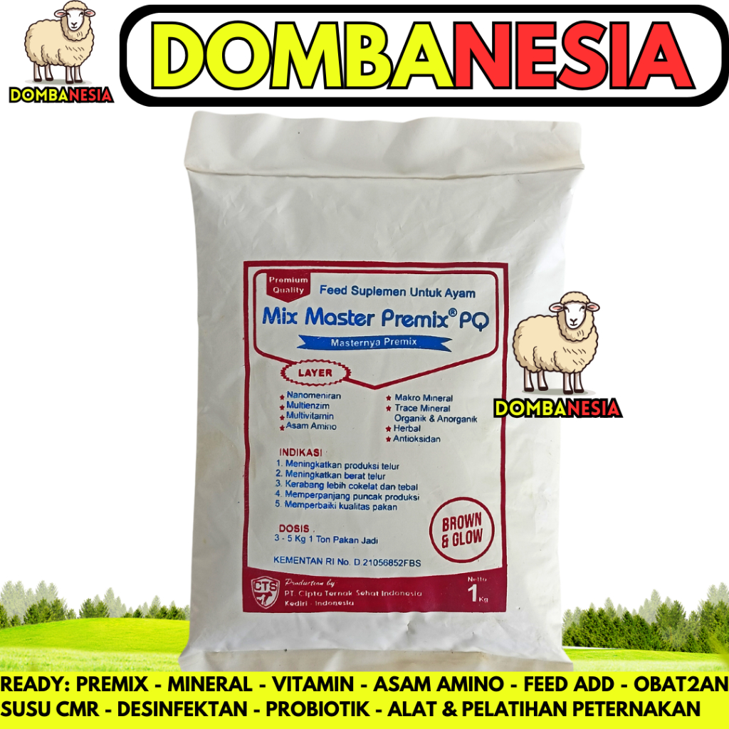 MIX MASTER PREMIX AYAM PETELUR 1 KG - Suplemen Ayam Pemacu Produksi Telur - Premix Suplemen Pakan Un