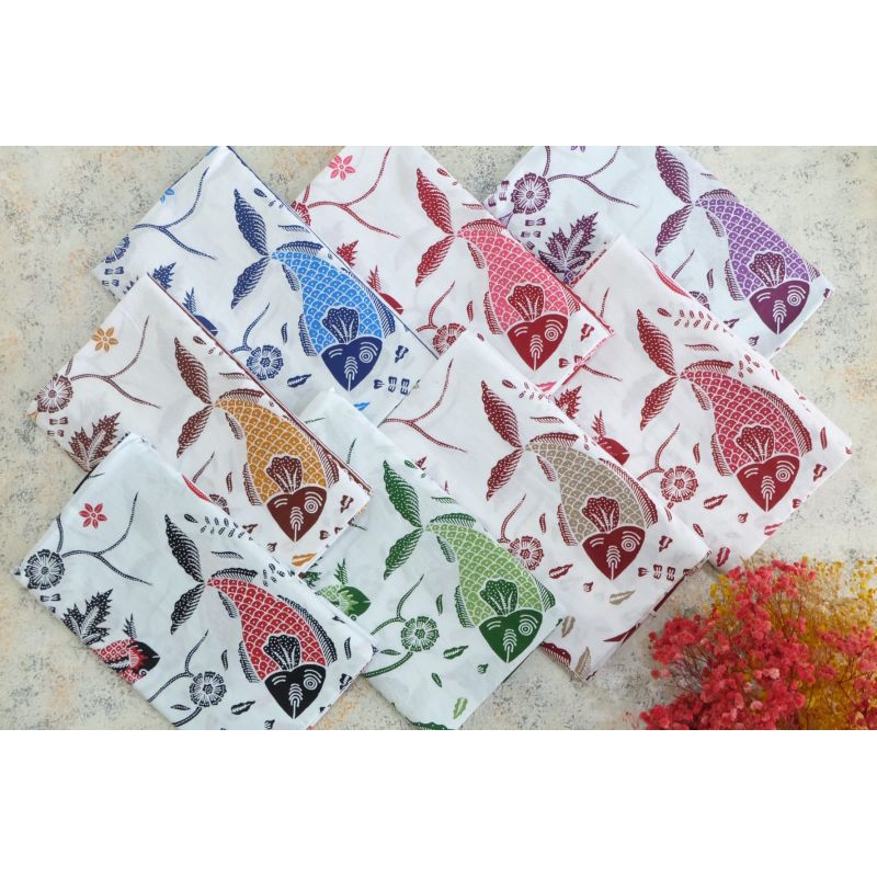 kain batik katun motif ikan