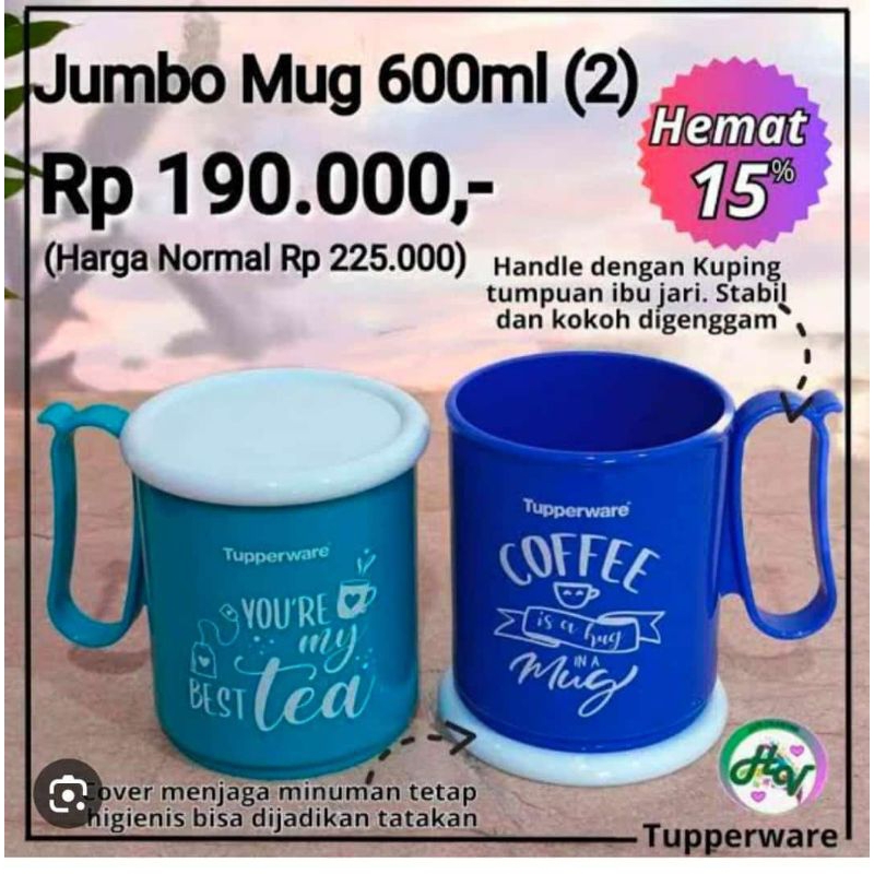 Promo Jumbo Mug asli Tupperware