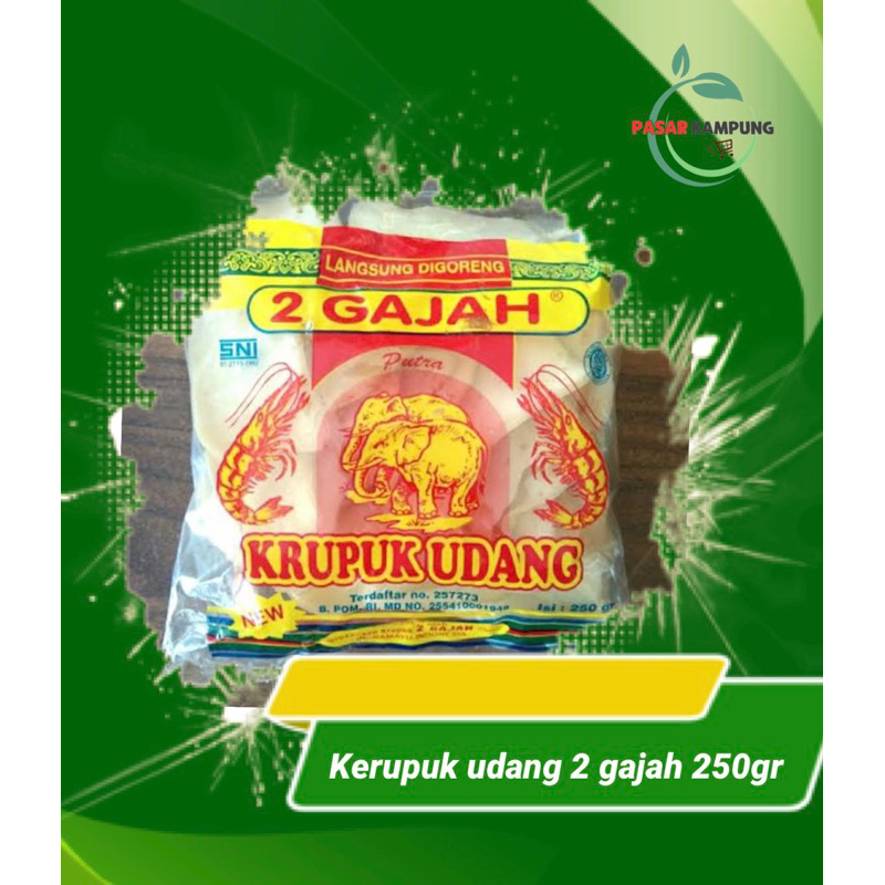 

Kerupuk udang 2 gajah 250gr