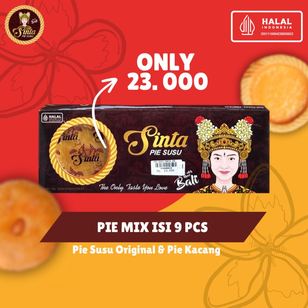 

PIE SUSU SINTA – Mix Original dan Kacang 9pcs