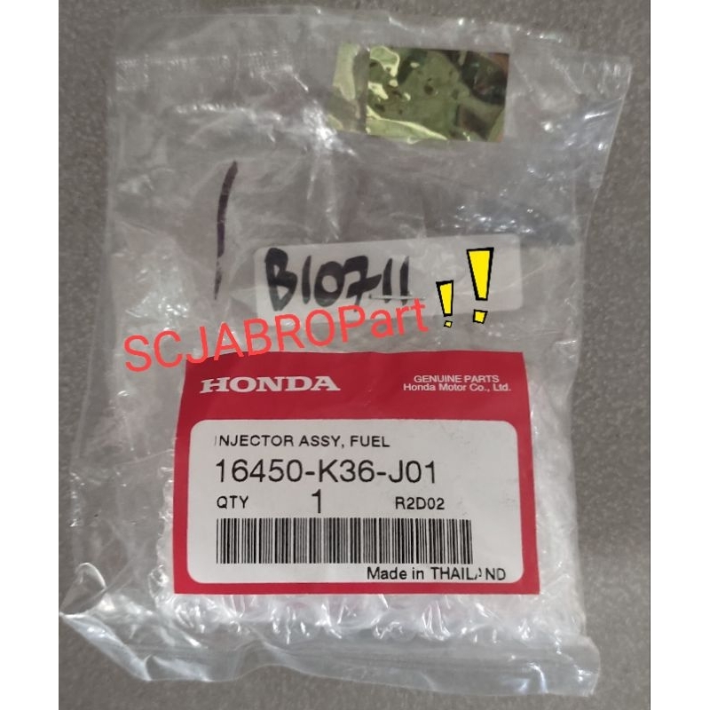 INJECTOR ASSY FUEL HONDA PCS 150 CBU LED..16450 K36 J01..ORI AHM THAILAND
