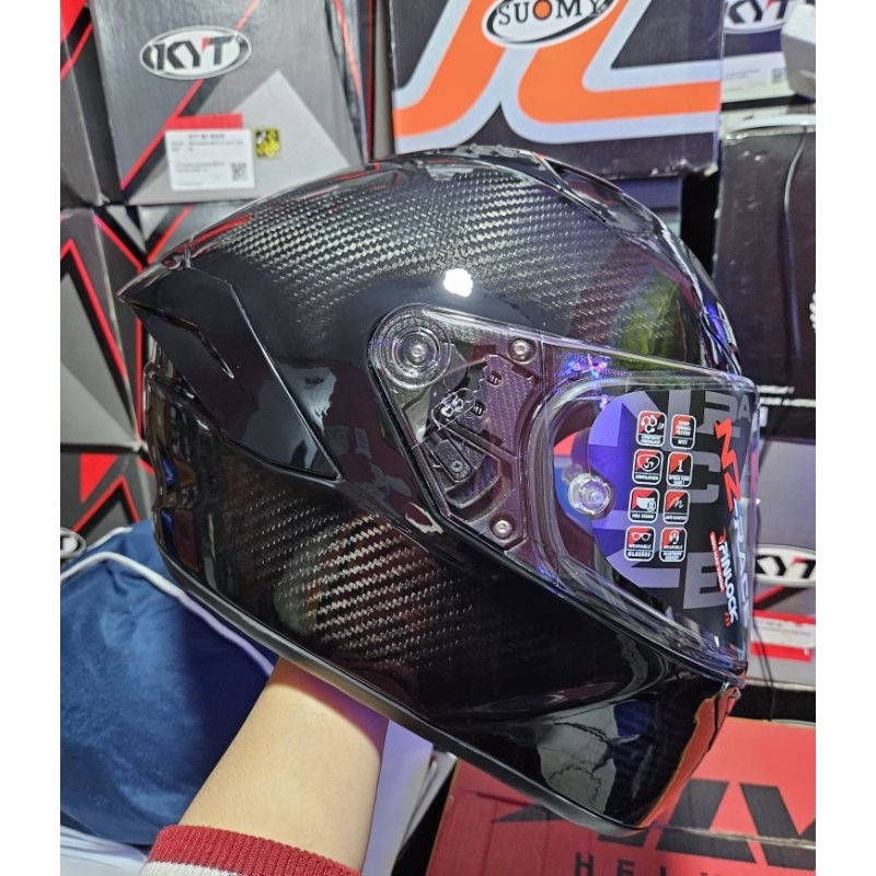KYT HELM NZRACE CARBON BLACK NZ RACE SINGLE VISOR