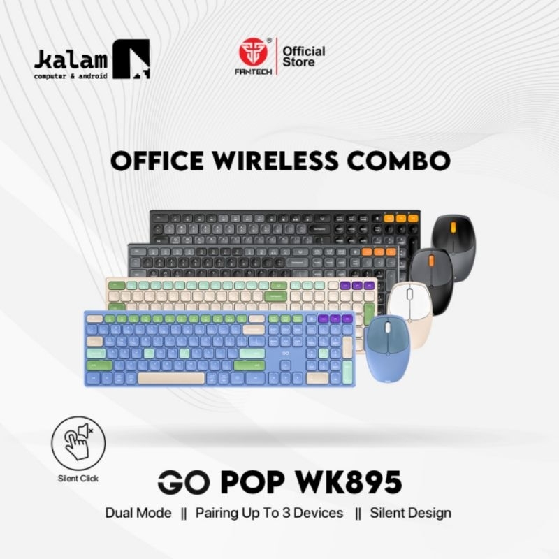 FANTECH GO POP WK895 Keyboard, Mouse Wireless Combo