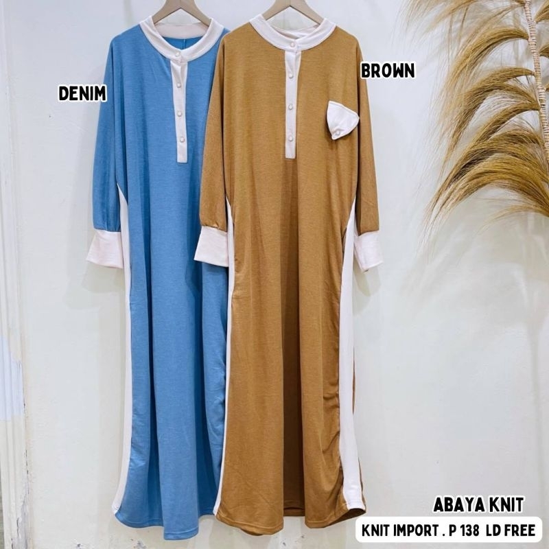 Abaya knit // gamis bahan kaos knit