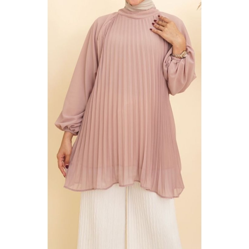 Baju Atasan Tunik Plisket