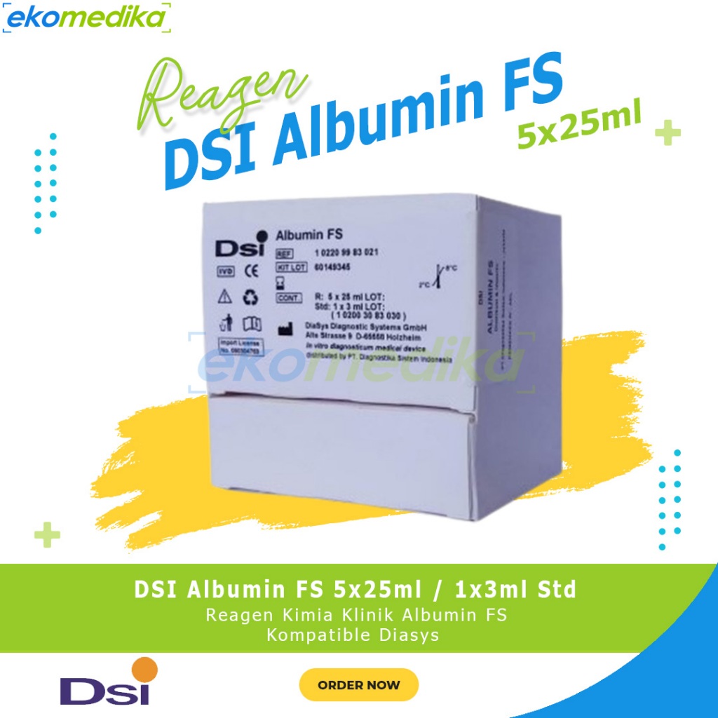 Reagen Albumin FS 5x25ml DSI / DIASYS Reagen Kimia Klinik Albumin FS ED. 08/2025