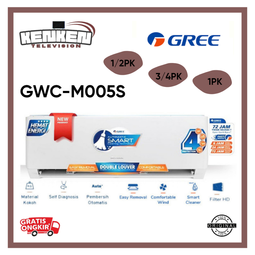 AC 1/2PK-1PK GREE STANDARD AC GREE GWC-M005S