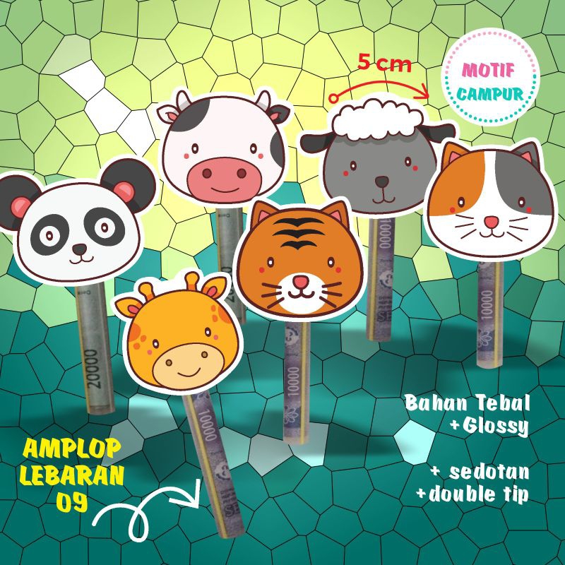 

Amplop lebaran idulfitri / amplop lebaran sedotan / AMPLOP LEBARAN HEWAN /AMPLOP LEBARAN KEPALA HEWAN SEDOTAN / amplop lebaran 07