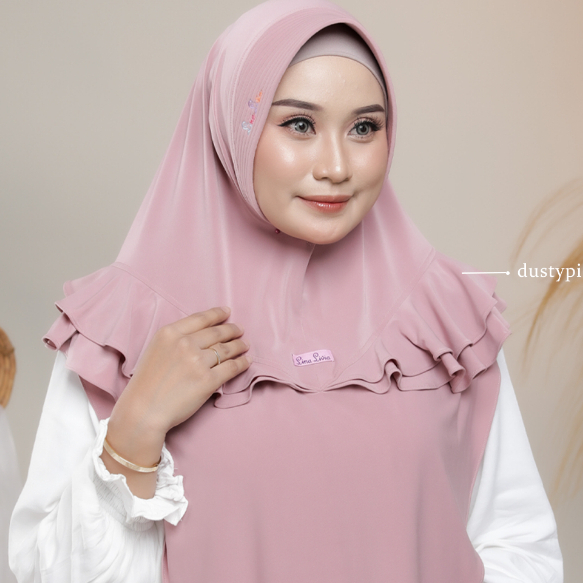 Hijab Instan Couple Bergo Jersey Rempel Ceysha Mom Linalivia