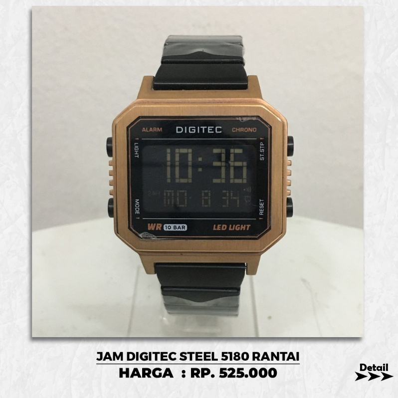 DIGITEC STEEL 5180 RANTAI Jam Tangan Pria