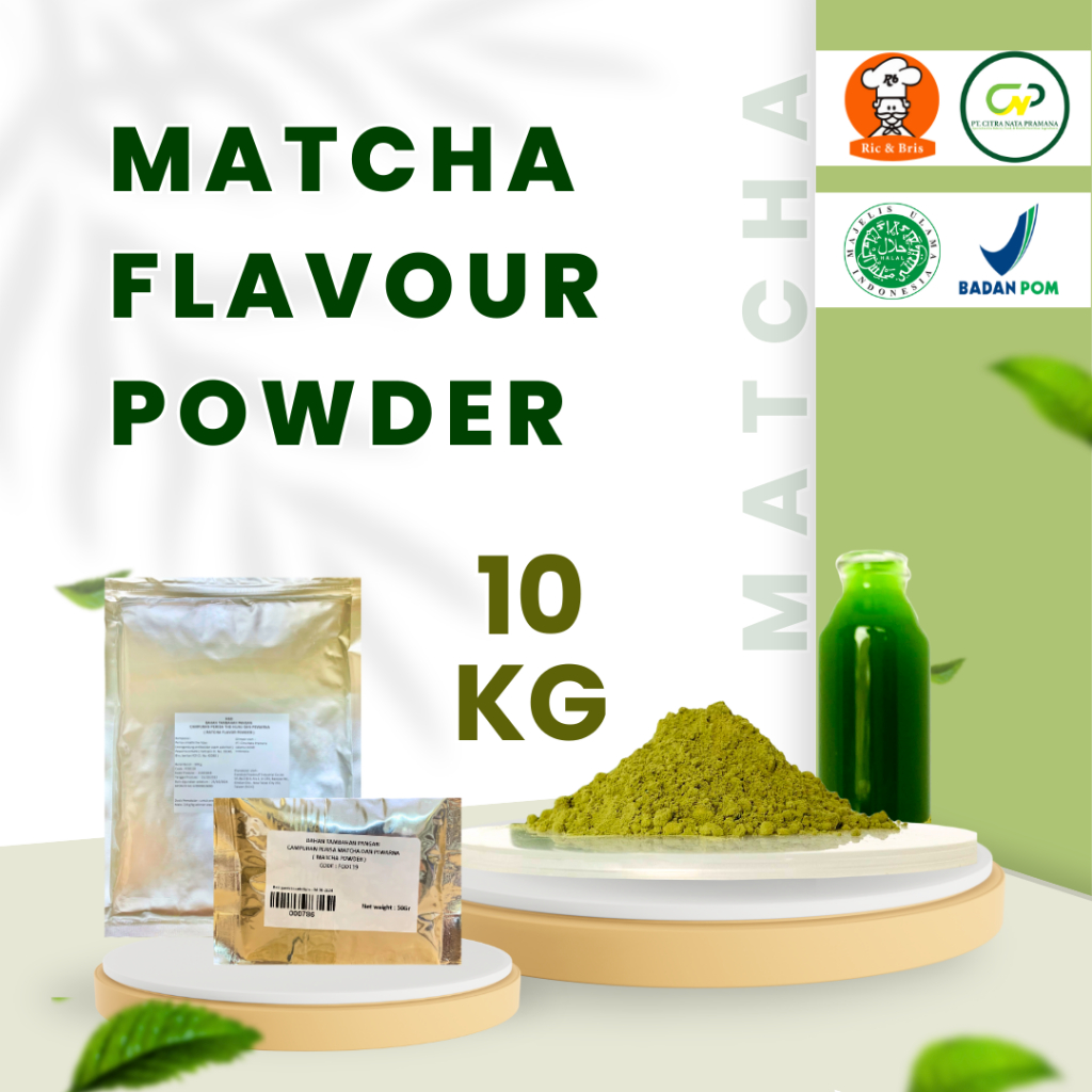 

Matcha Flavour Powder kemasan 10 kg / Bubuk Minuman Rasa Matcha / Bubuk Green Tea / Bubuk Matcha / Perasa Makanan