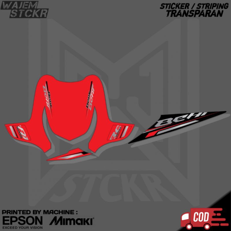 STRIPING TRANSPARAN BEAT KARBU CUSTOM ALA VIETNAM STYLE