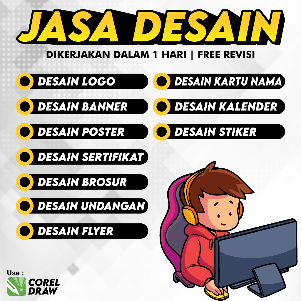 Jasa Design Logo, Banner, Spanduk, Buku Menu, Stiker, Undangan, Brosur, Label, Poster