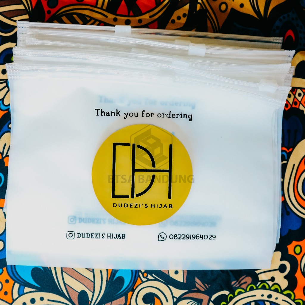 POUCH HIJAB / POUCH CUSTOM / ZIPLOCK CUSTOM LOGO/ ZIPPER BAG / KEMASAN HIJAB HIGH QUALITY