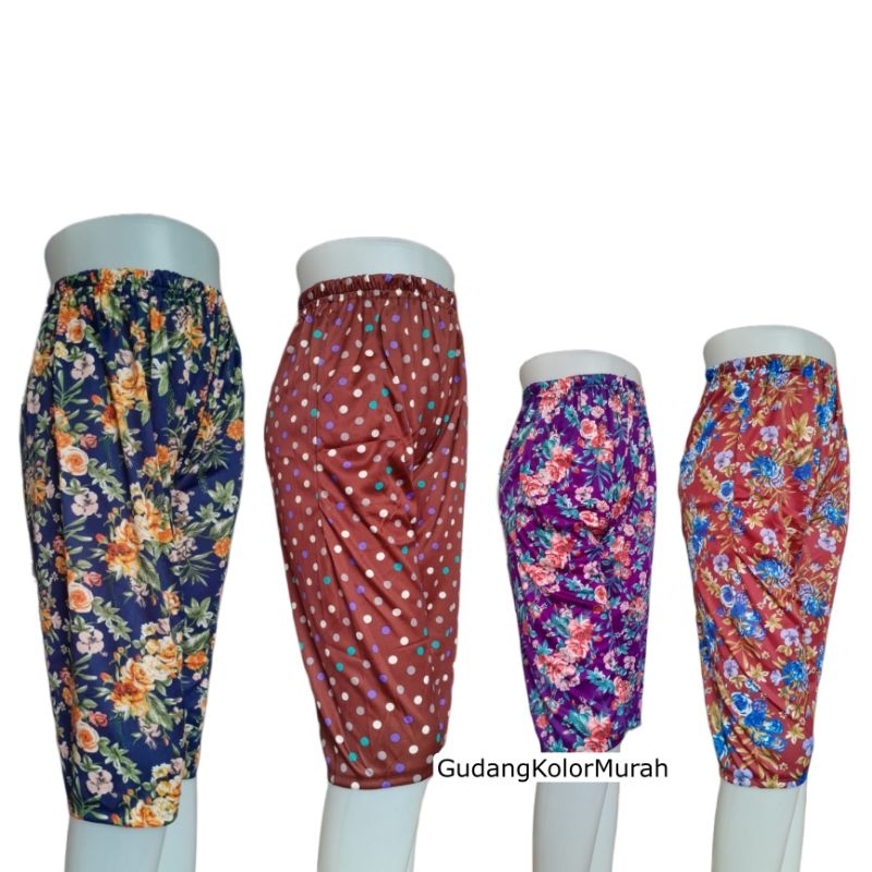 Celana Kolor Pendek Wanita Motif Bunga
