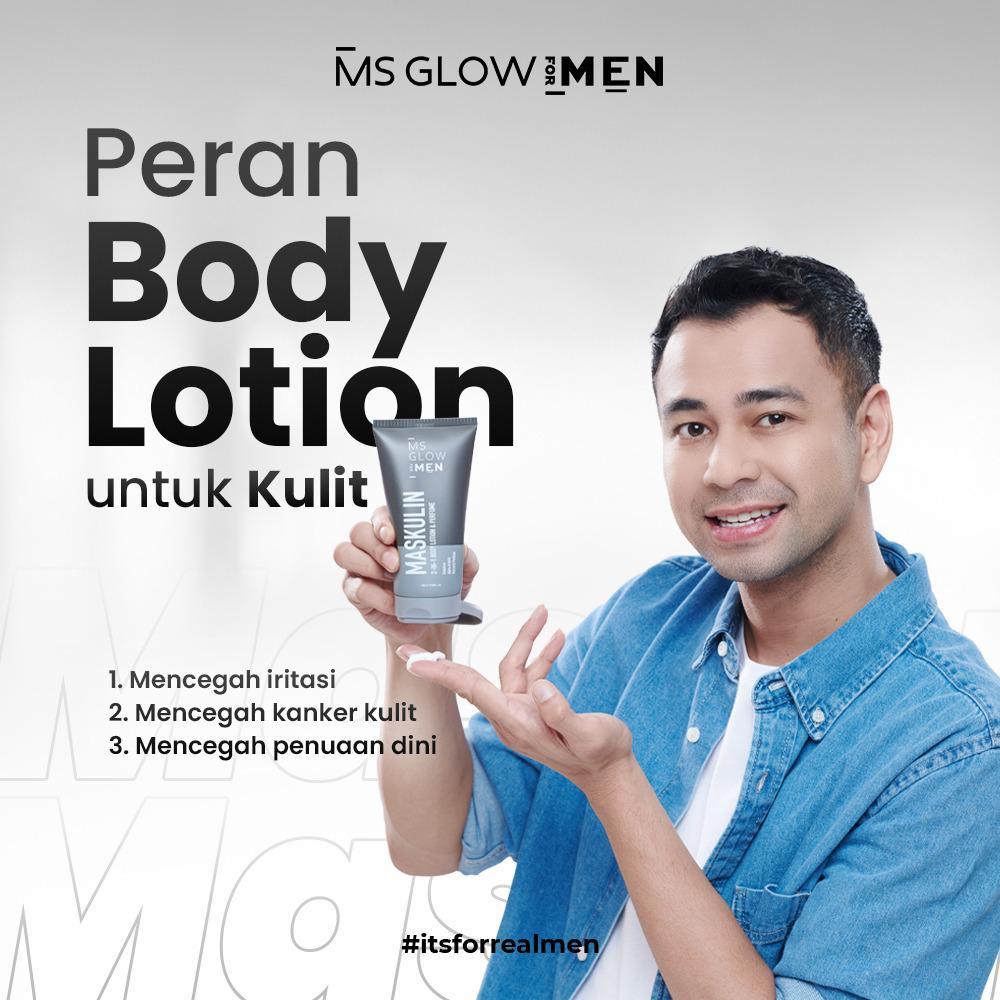 MS Glow For Men Maskulin 2in1 Hand Body Lotion & Parfume Original