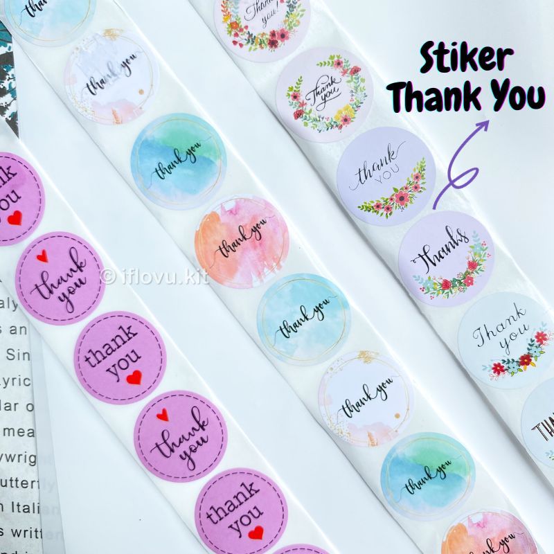 

Sticker Stiker Thank You Aesthetic Lucu thankyou murah