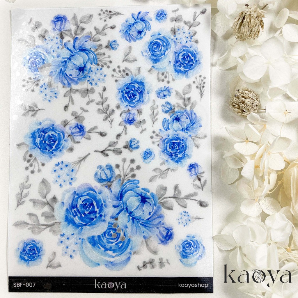 

Watercolor Flower Sticker 3 Stiker Bunga Transparan / Matte Putih Dekorasi Jurnal Journal Journaling Bujo Scrapbooking