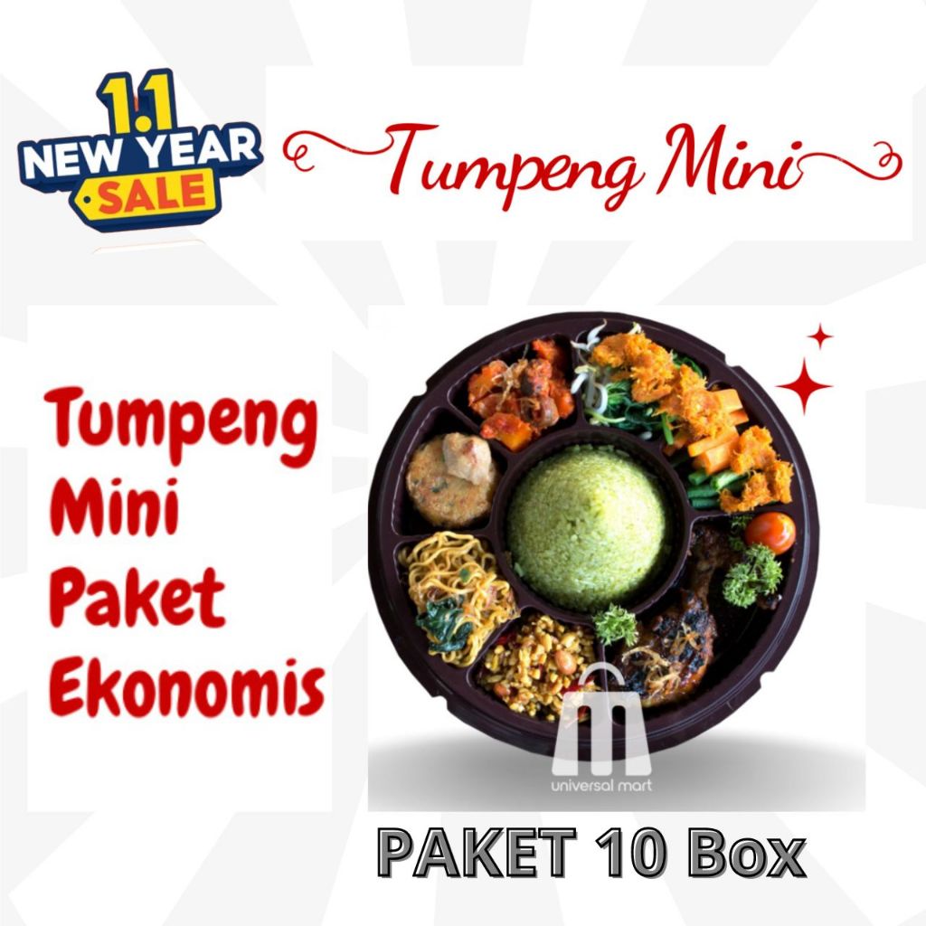 Nasi Tumpeng mini sekat siap saji Pilihan Paket Menu Bervariasi Area Palembang