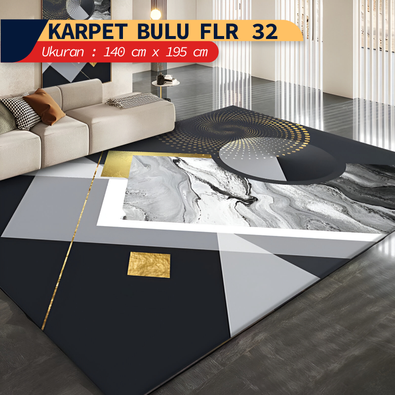 ORANGE OFFICIAL SHOP KARPET BULU RASFUR UKURAN 140X195CM KARPET LANTAI BULU TIPIS ALAS DUDUK KARPET