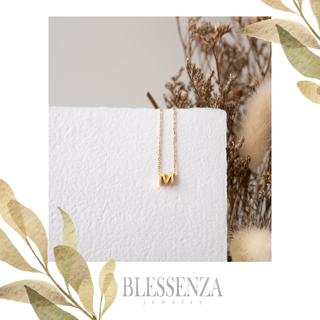 Serren Initial necklace - KALUNG EMAS LIONTIN INISIAL HURUF ABJAD A-Z INITIAL NAMA FASHION JEWELRY A