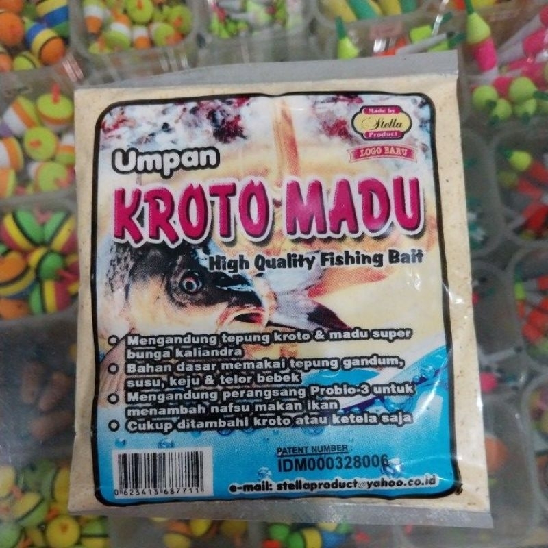 Umpan pancing pelet kroto madu