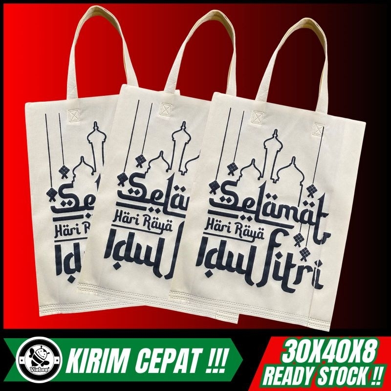 

READY STOCK BANYAK SIAP KIRIM HARI INI Tas Lebaran Idul Fitri Sudah ada sablonnya Muat isi Banyak Terlaris Termurah | Tas Lebaran PRESS KREM 30x40x8