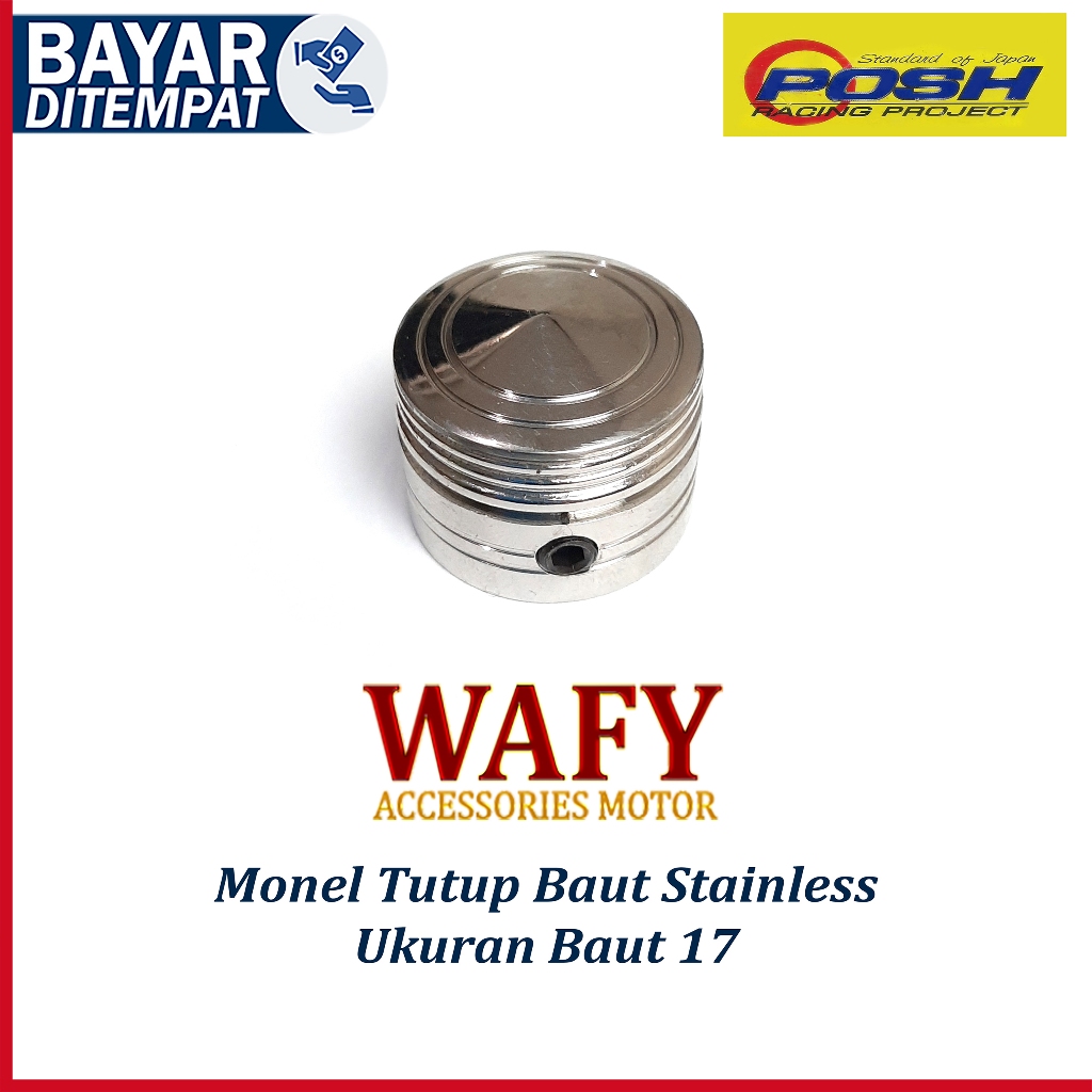 Monel Tutup Baut Variasi Stainless Ukuran Baut 17 Universal Semua Motor