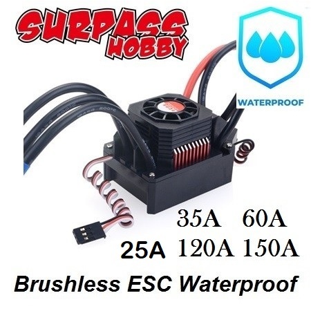 Surpass Hobby  25A 35A 60A 80A 120A 150A ESC Brushless Waterproof