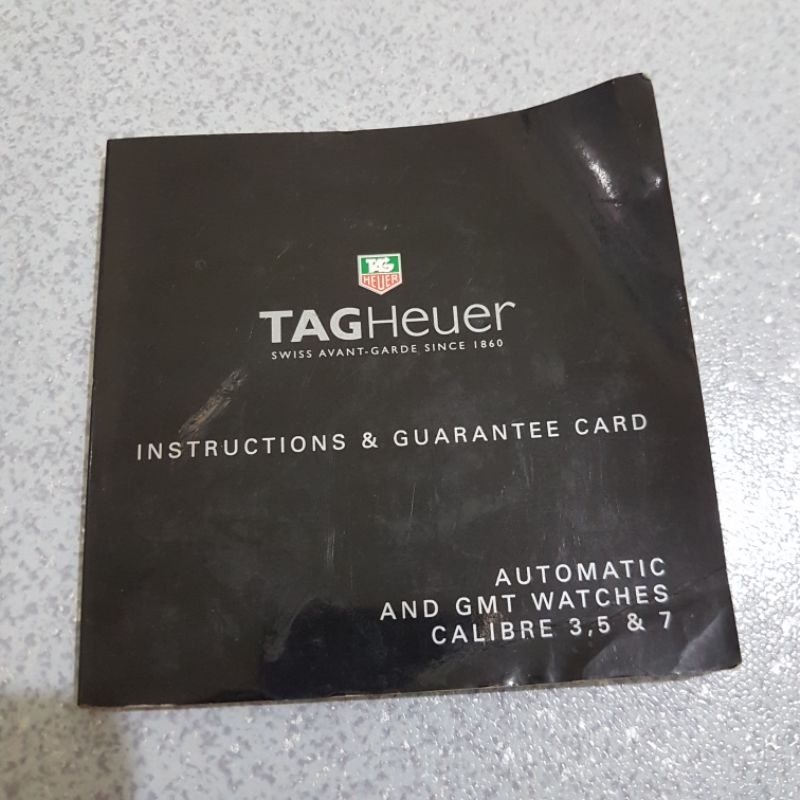 Buku Manual Jam Tangan Tag Heuer Original