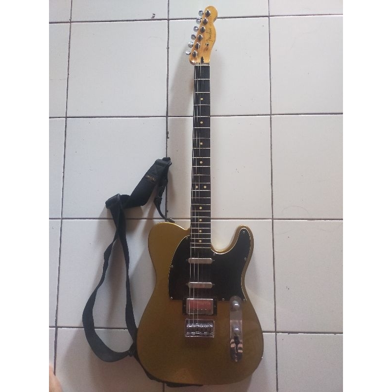 gitar model telecaster merk fender blacktop HSS asli original buatan mexico