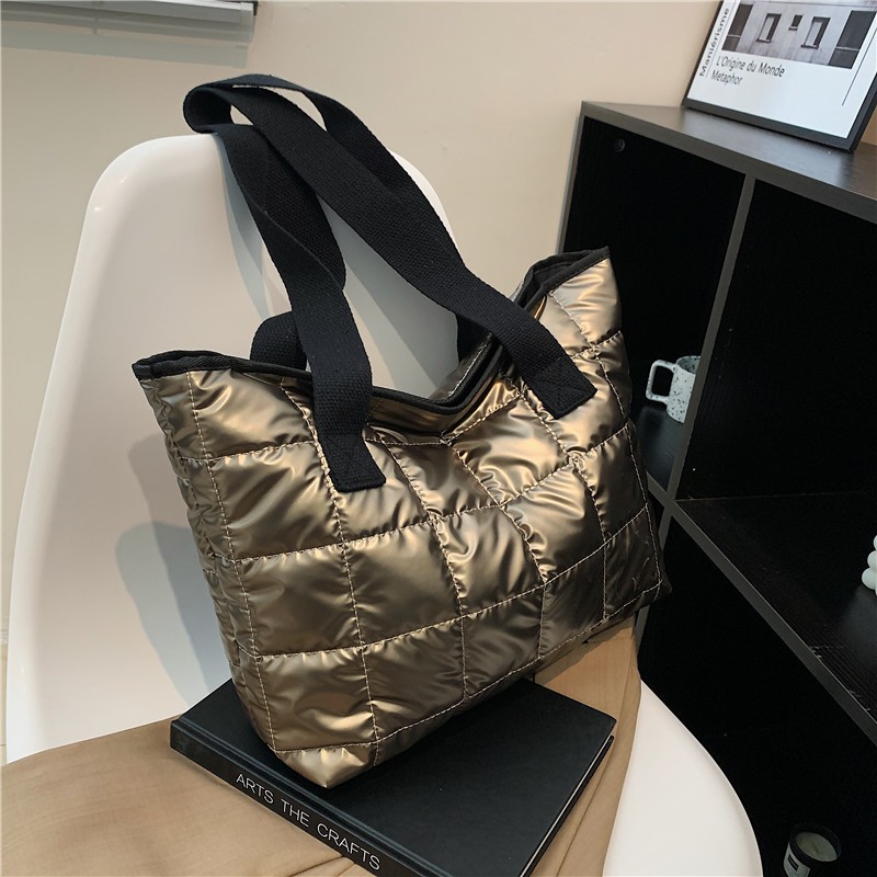 Tas Puffy bag / totebag pillow / tote bag puffy / tas tote bag besar resleting - LA40